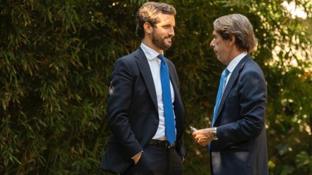 Casado y Aznar, este jueves en Sevilla.