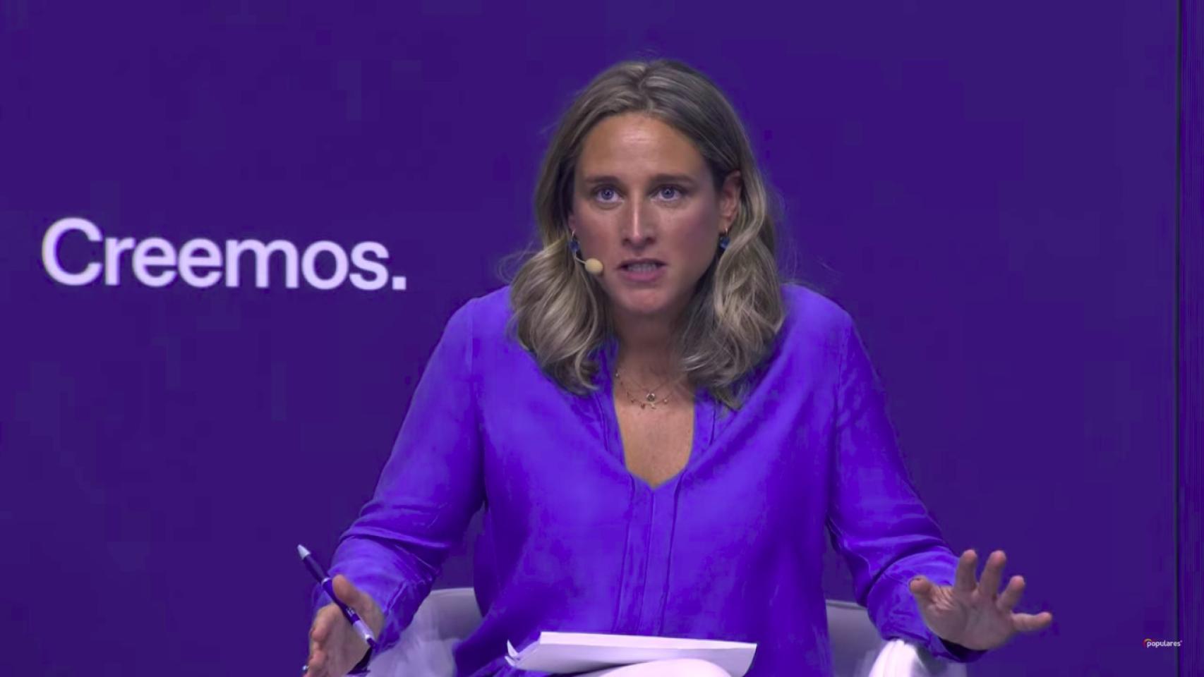 Paula Gómez de la Bárcena durante su intervención.