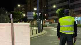 Control de la Policía Local de Albacete en una de las calles de la ciudad.