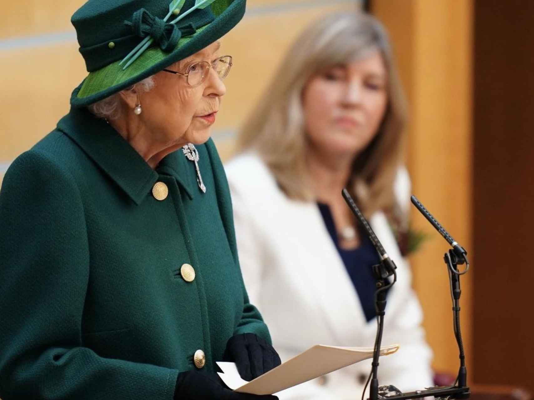 La Reina, durante su discurso.