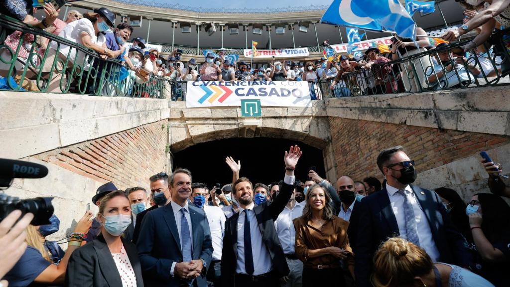 Casado, en Valencia este domingo.