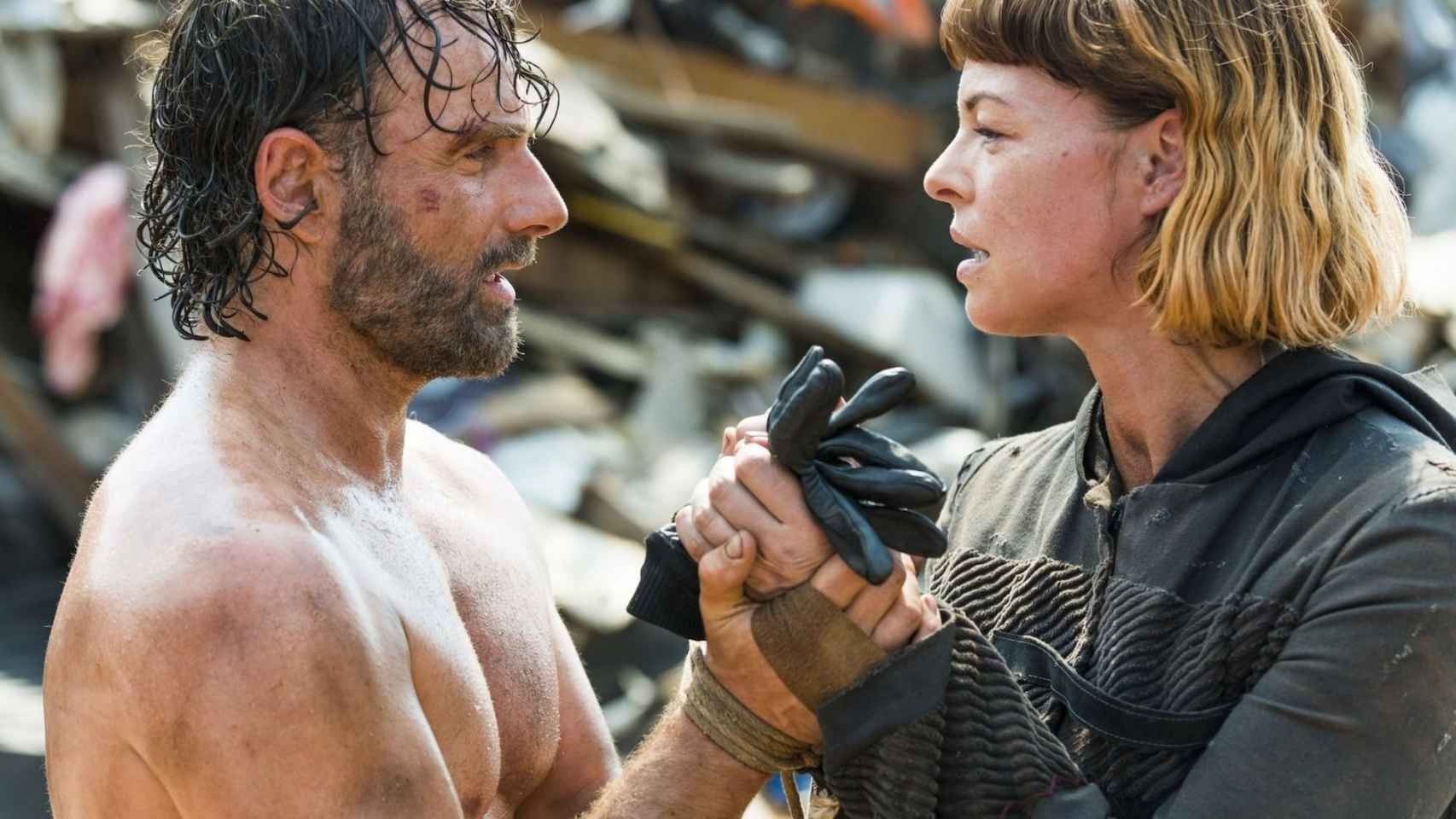 Rick y Jadis en 'The Walking Dead'.
