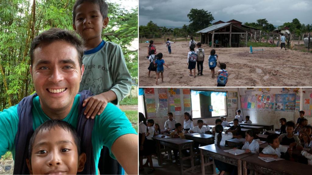 Alan en su experiencia en Camboya.