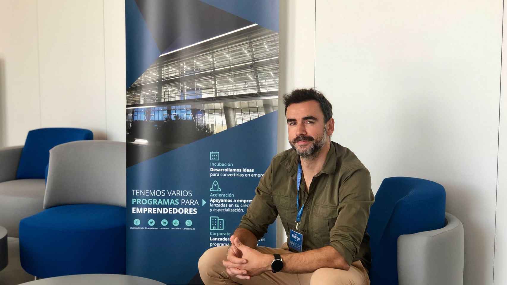 El CEO y fundador de Entrii, Rodrigo Fabeiro, en la sede de Lanzadera.