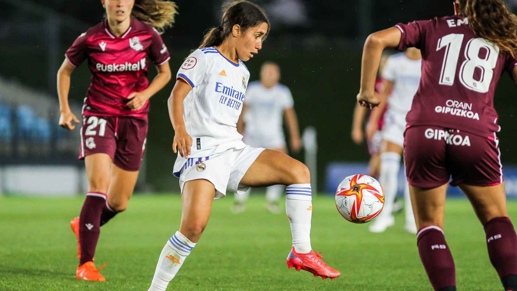 Lorena Navarro, durante el Real Madrid Femenino - Real Sociedad