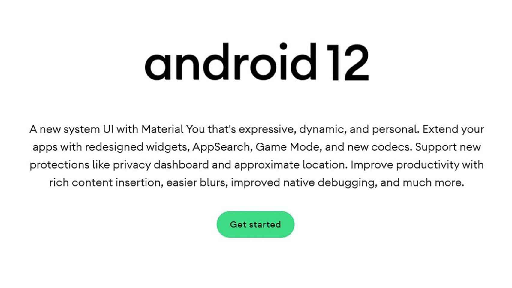 Android 12 anuncio