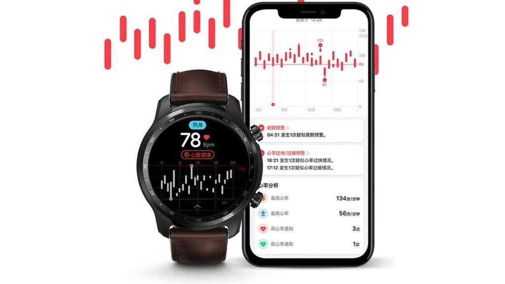 Ticwatch Pro X ritmo cardiaco