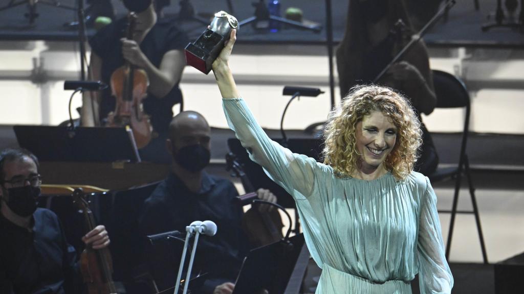 Asun Noales, en el teatro Arriaga de Bilbao donde ha recibido el premio a la mejor coreografía