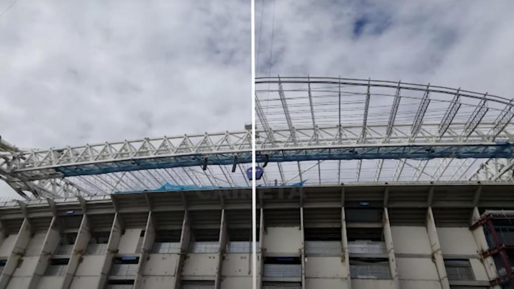 Obras Santiago Bernabéu: la nueva cubierta este