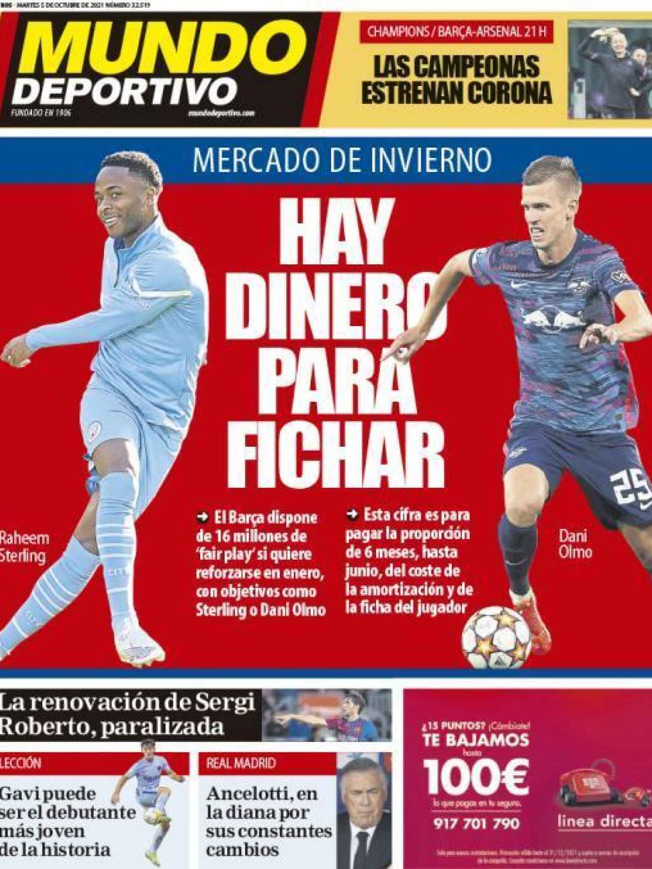 La portada del diario Mundo Deportivo (05/10/2021)
