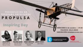 Cartel del Inspiring Day de Propulsa