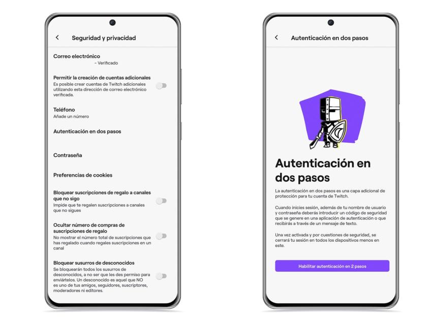 Autenticación en dos pasos en Twitch