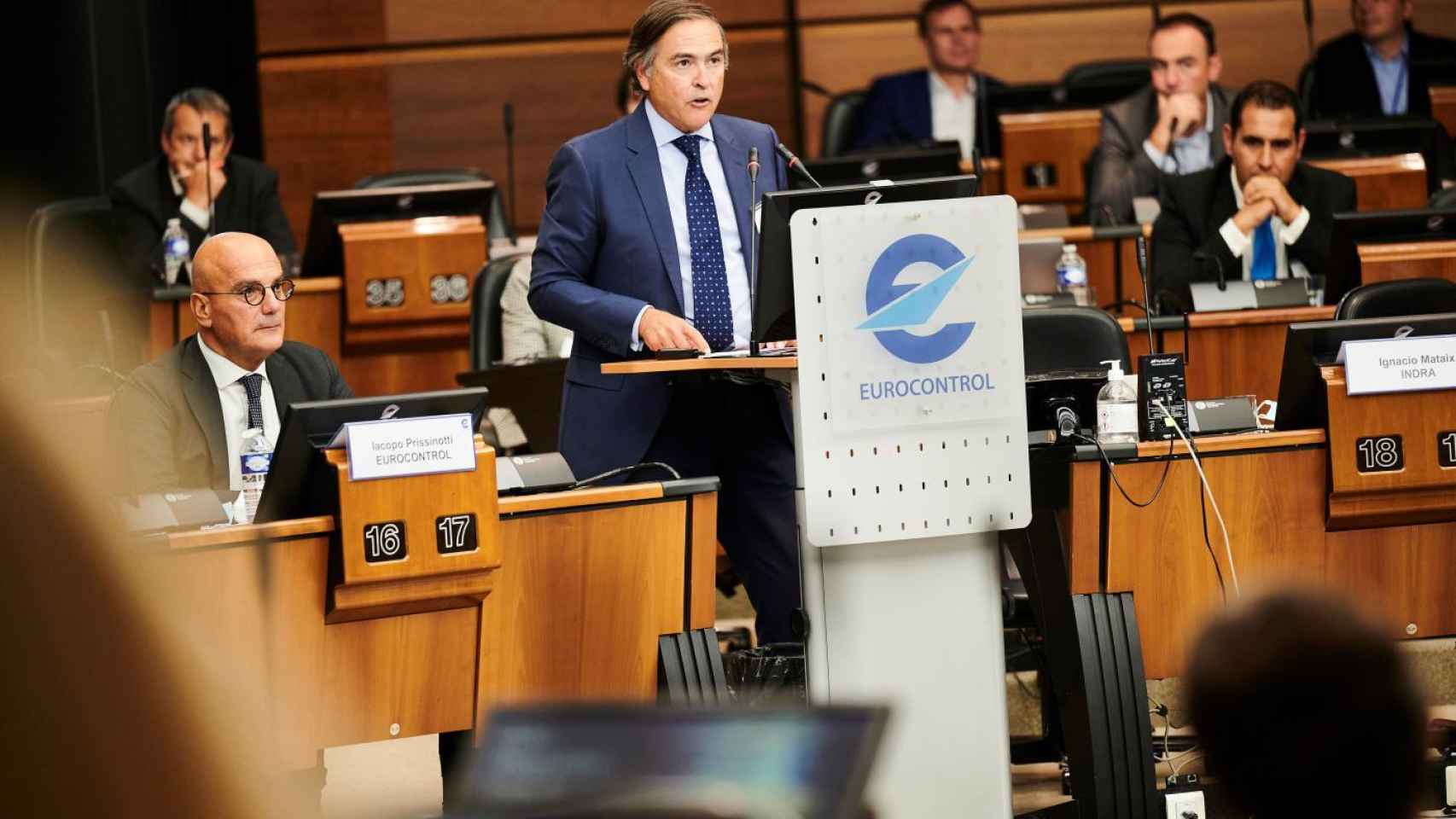 Ignacio Mataix, en una reunión de Eurocontrol