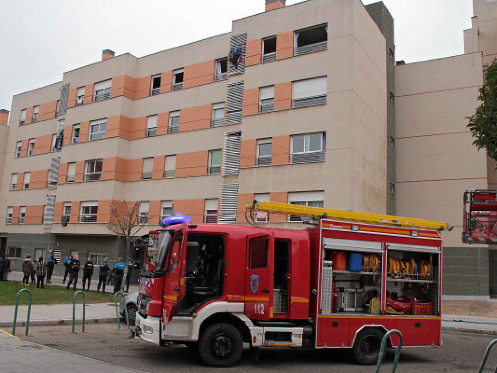 Imagen de archivo de un coche de bomberos en León