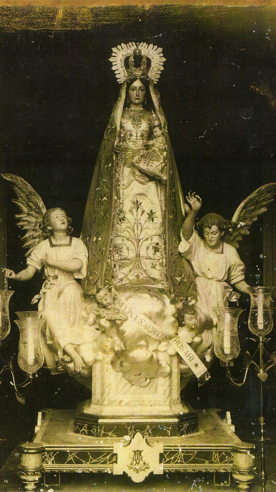 Imagen histórica de la Virgen del Rosario