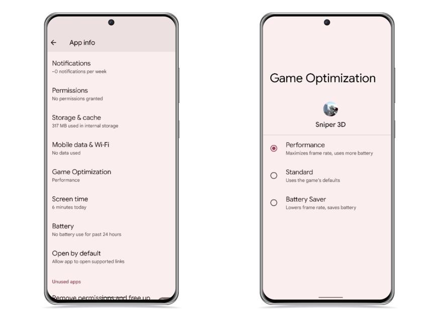 Optimización de juegos en Android 12