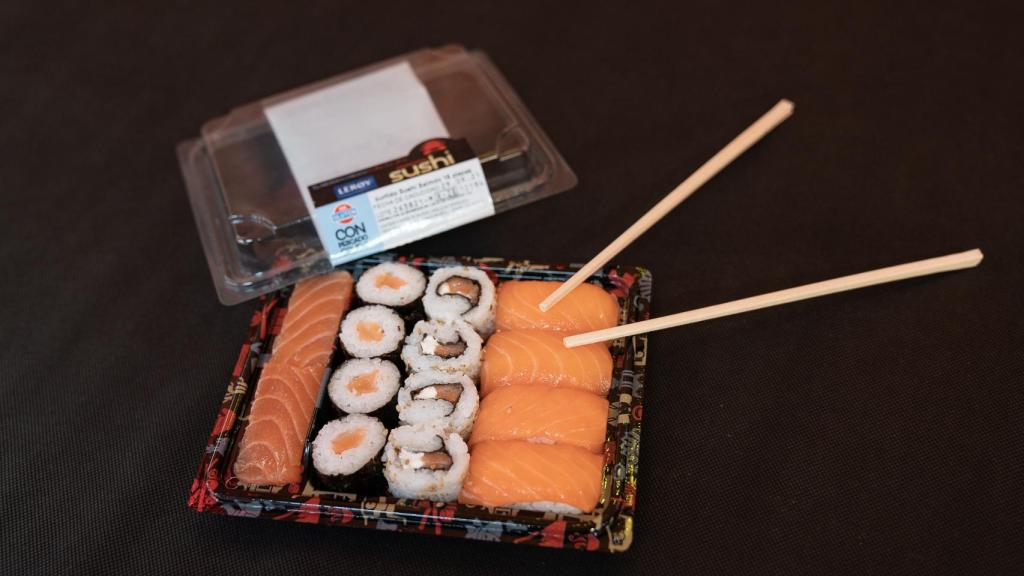 La bandeja de sushi que comercia Mercadona.