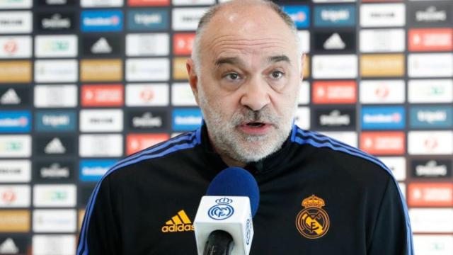 Pablo Laso durante una comparecencia