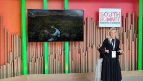 Kristina Kloberdanz, Chief Sustainability Officer de Mastercard, durante su intervención en South Summit 2021.