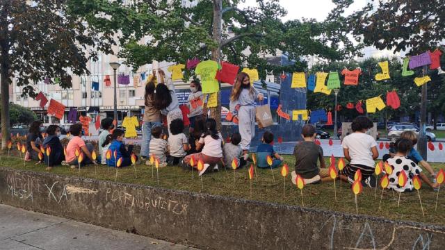 Los niños del Ramón de la Sagra de A Coruña exigen un tutor para 1º de Primaria.