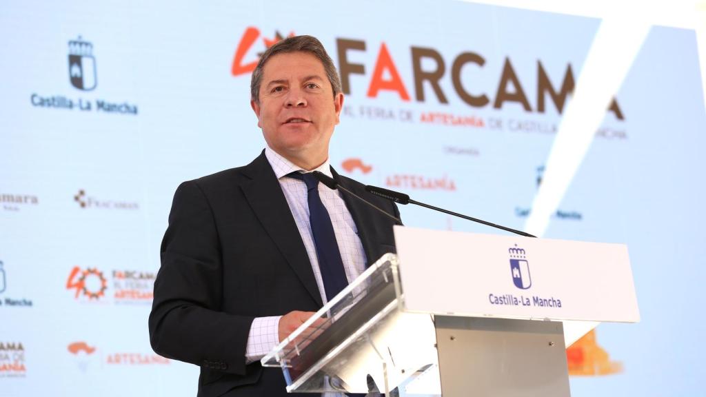 El presidente Emiliano García-Page, en la inauguración de Farcama 2021