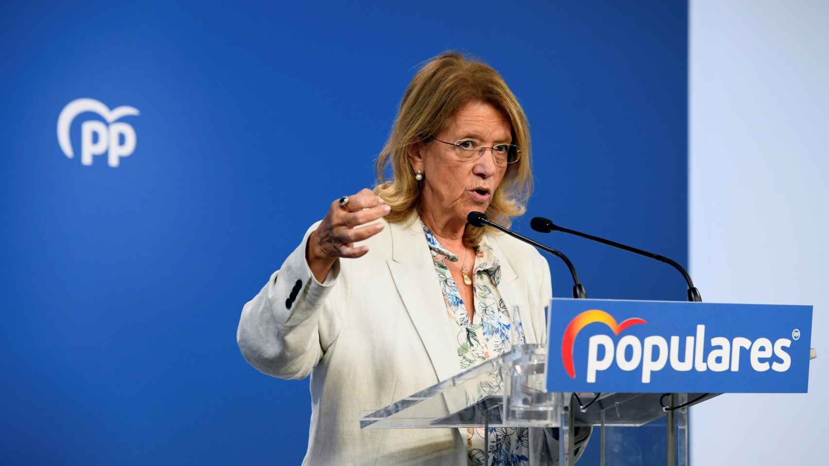 Elvira Rodríguez, durante la rueda de prensa.