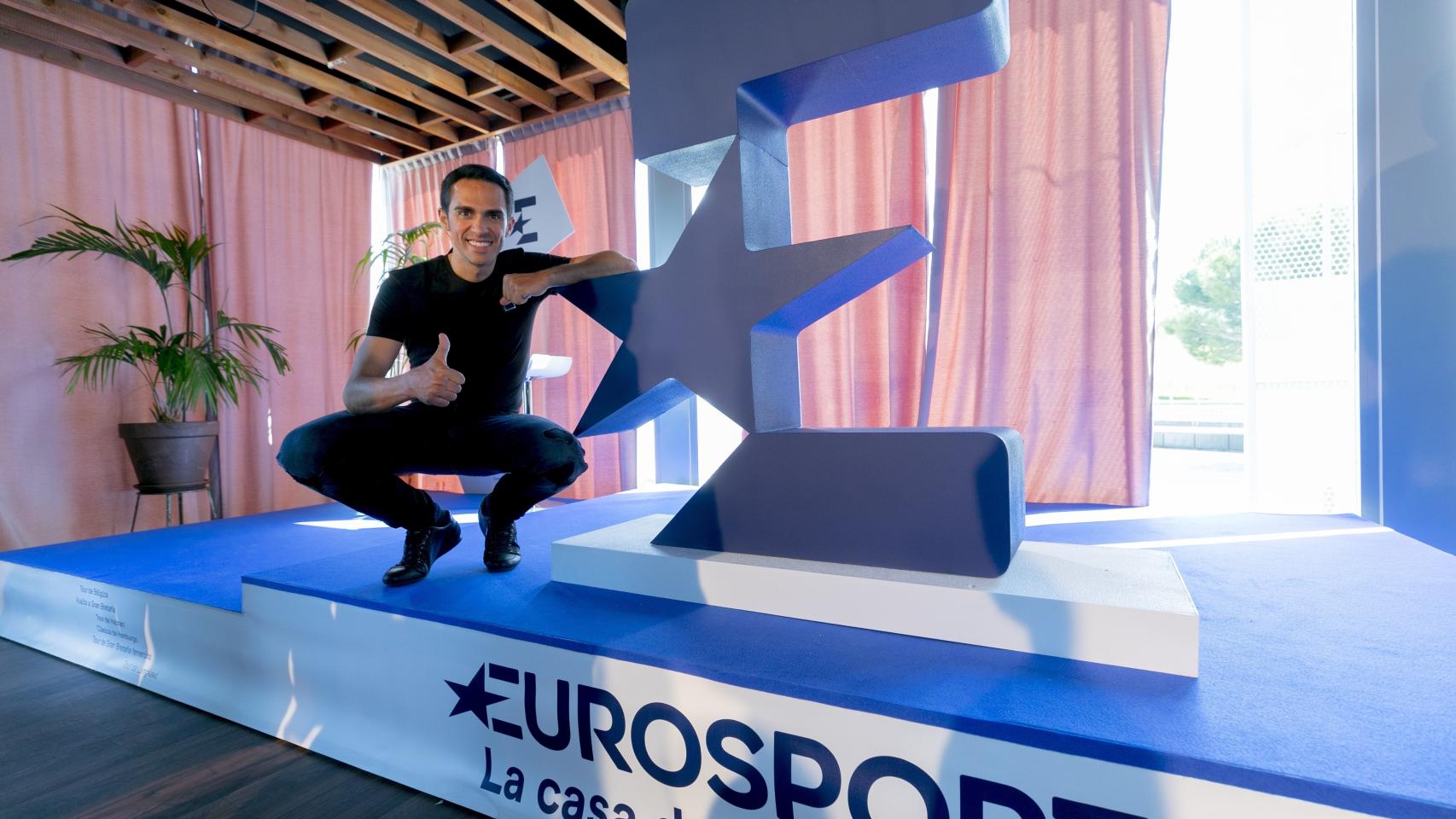 Alberto Contador en una campaña de Eurosport