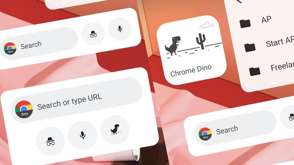 Google Chrome tiene nuevos widgets, incluyendo el juego del dinosaurio