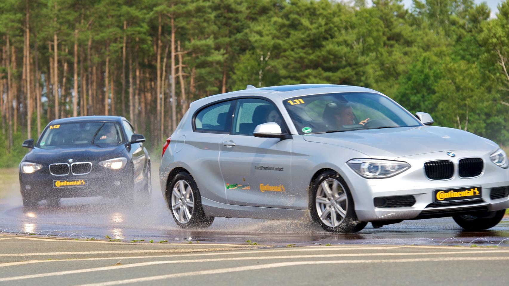 Test de neumáticos en la pista de pruebas de Continental en Hannover.