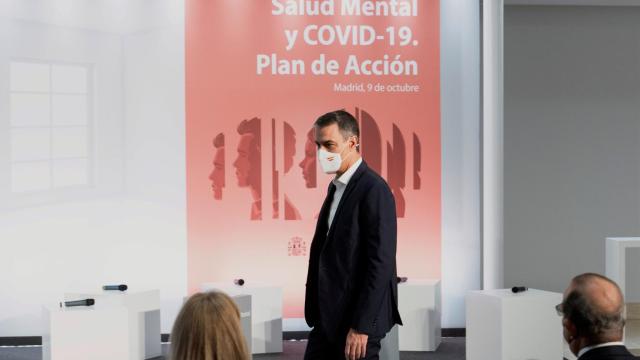 El presidente del Gobierno, Pedro Sánchez, en el acto institucional de Salud mental y Covid-19.