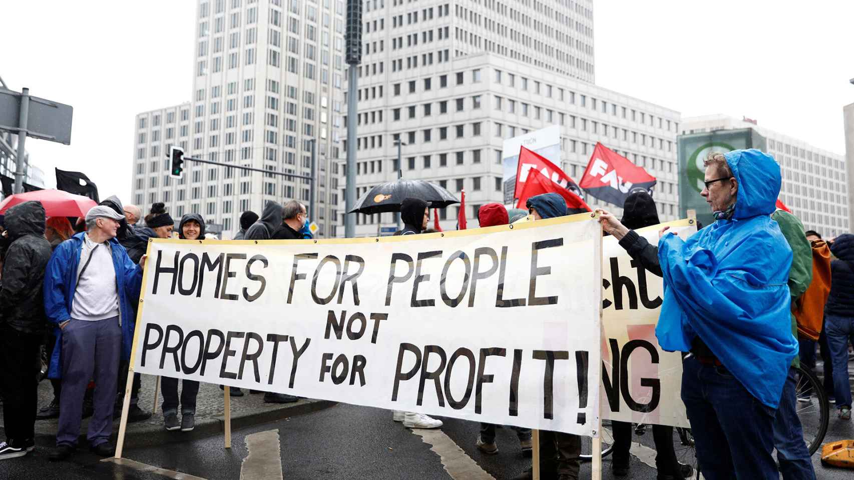 Protesta por la vivienda en Berlín.