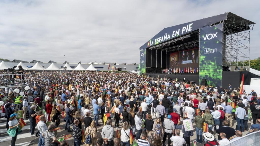 Público en el evento de Vox ‘Viva 21’, en IFEMA, a 10 de octubre de 2021, en Madrid (España).