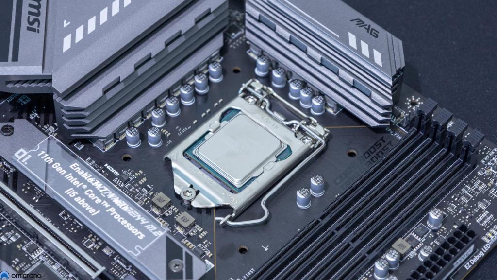 Intel i5-11400F instalado en una placa base MSI B560 Tomahawk.
