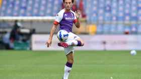 Álvaro Odriozola, con la camiseta de la Fiorentina