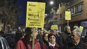 Una manifestación anterior por los retrasos en el túnel de Andrómeda