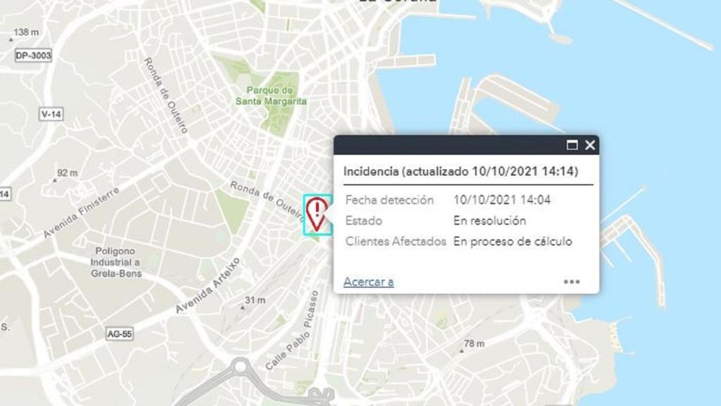 Una avería deja sin luz durante dos horas a los vecinos de Os Mallos, en A Coruña