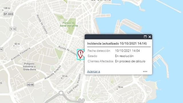 Una avería deja sin luz durante dos horas a los vecinos de Os Mallos, en A Coruña