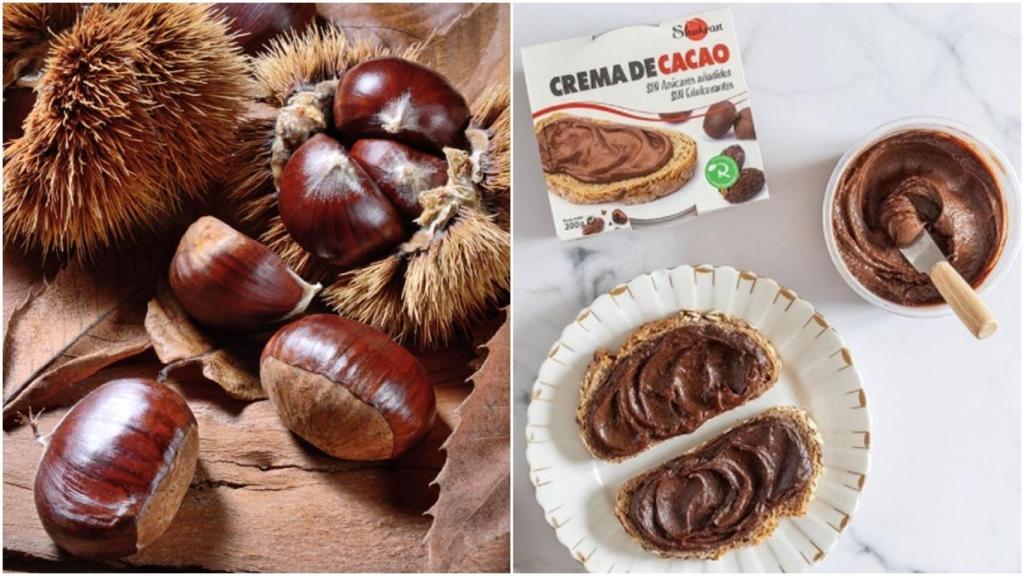 Las castañas de Galicia son uno de los ingredientes de la nueva crema de cacao de ‘Realfooding’.