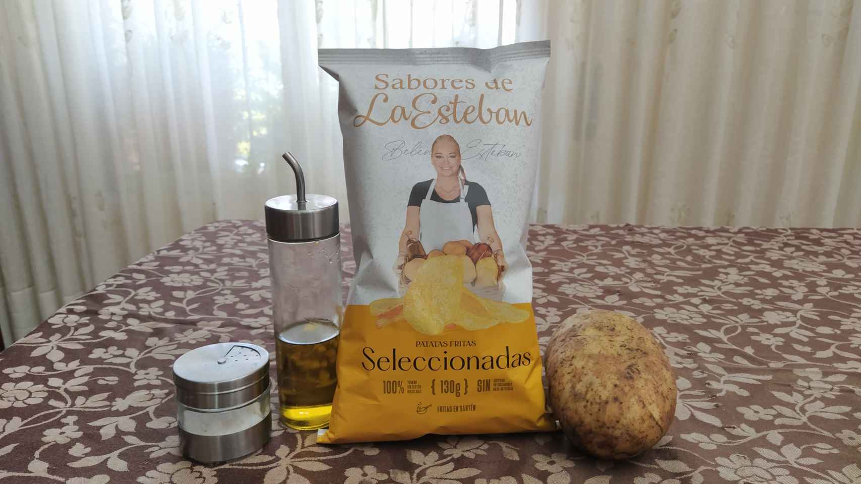 La bolsa de 130 gramos de patatas fritas de Belén Esteban.