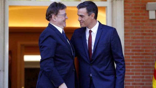 Ximo Puig y Pedro Sánchez, en una visita del presidente autonómico a Moncloa.