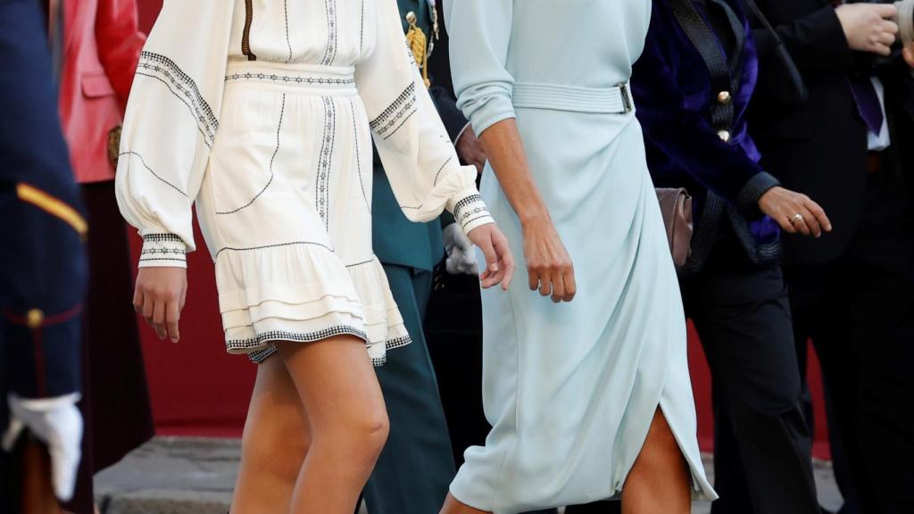 La reina Letizia en el Desfile de la Fiesta Nacional.