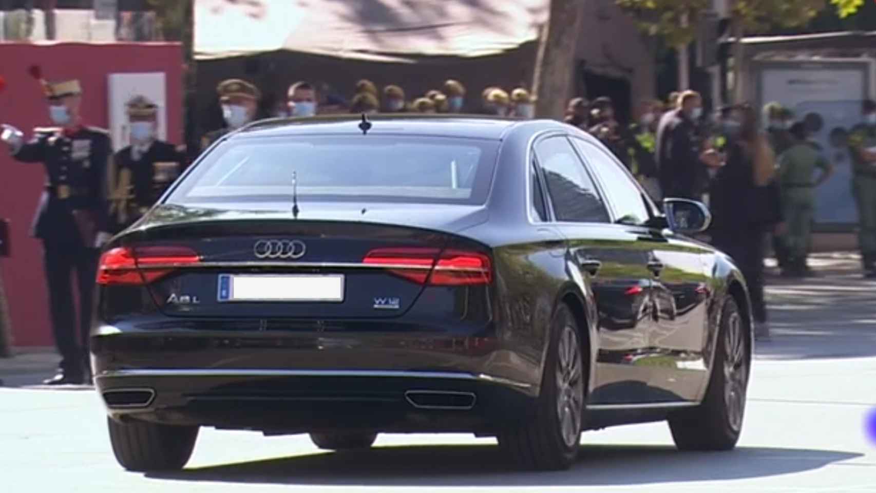 El Audi A8 del presidente del Gobierno Pedro Sánchez en una imagen de archivo.