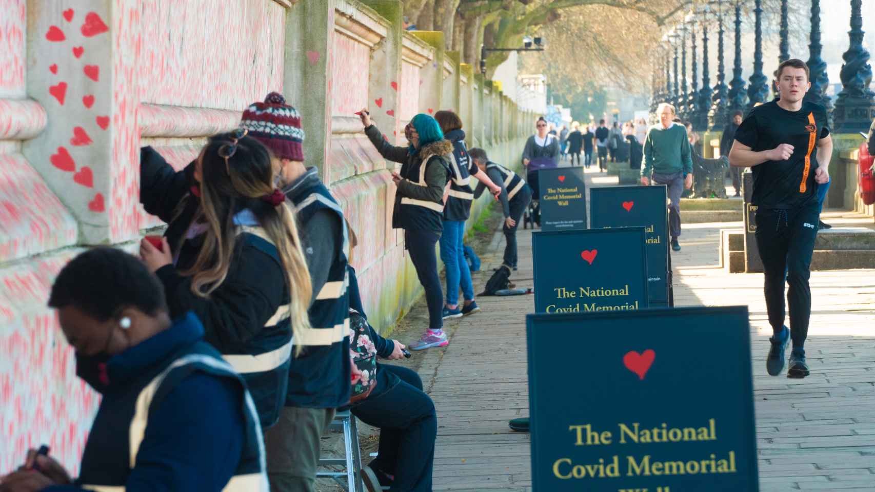El muro de Londres en memoria de las víctimas de la Covid.