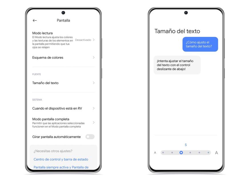 Cambiar tamaño de letra en Android