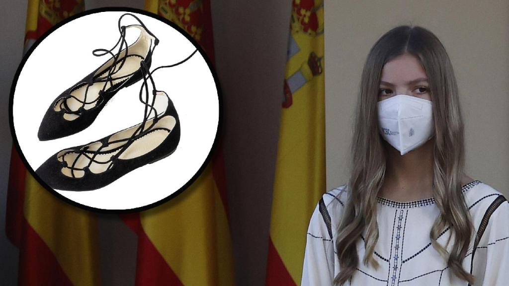 La infanta Sofía y el modelo de bailarinas que llevó el Día de la Hispanidad en un montaje de JALEOS.