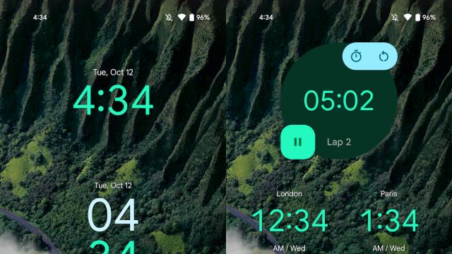 Nueos widgets en la app Reloj de Google