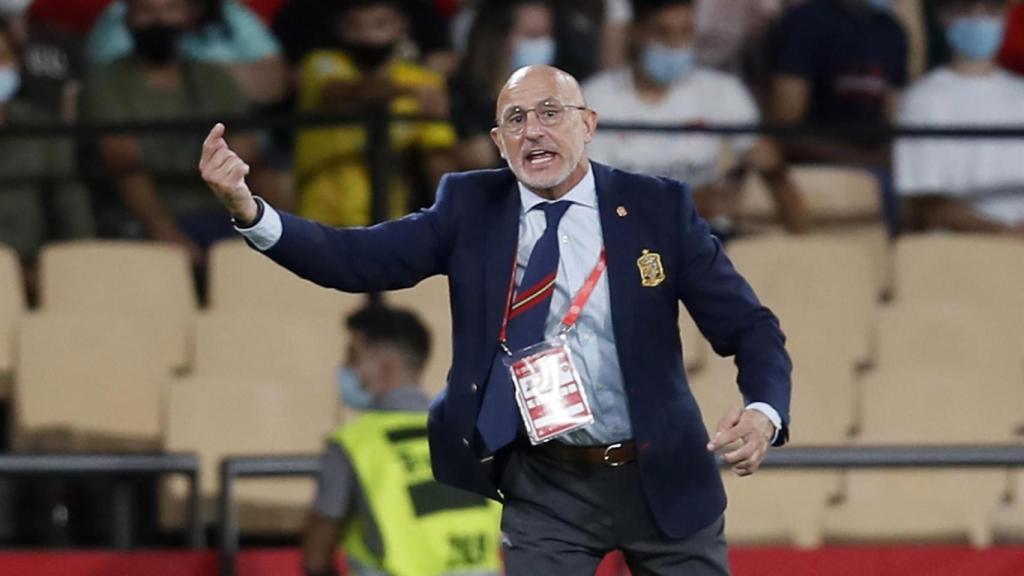 Luis de la Fuente, en un partido de la selección española sub21