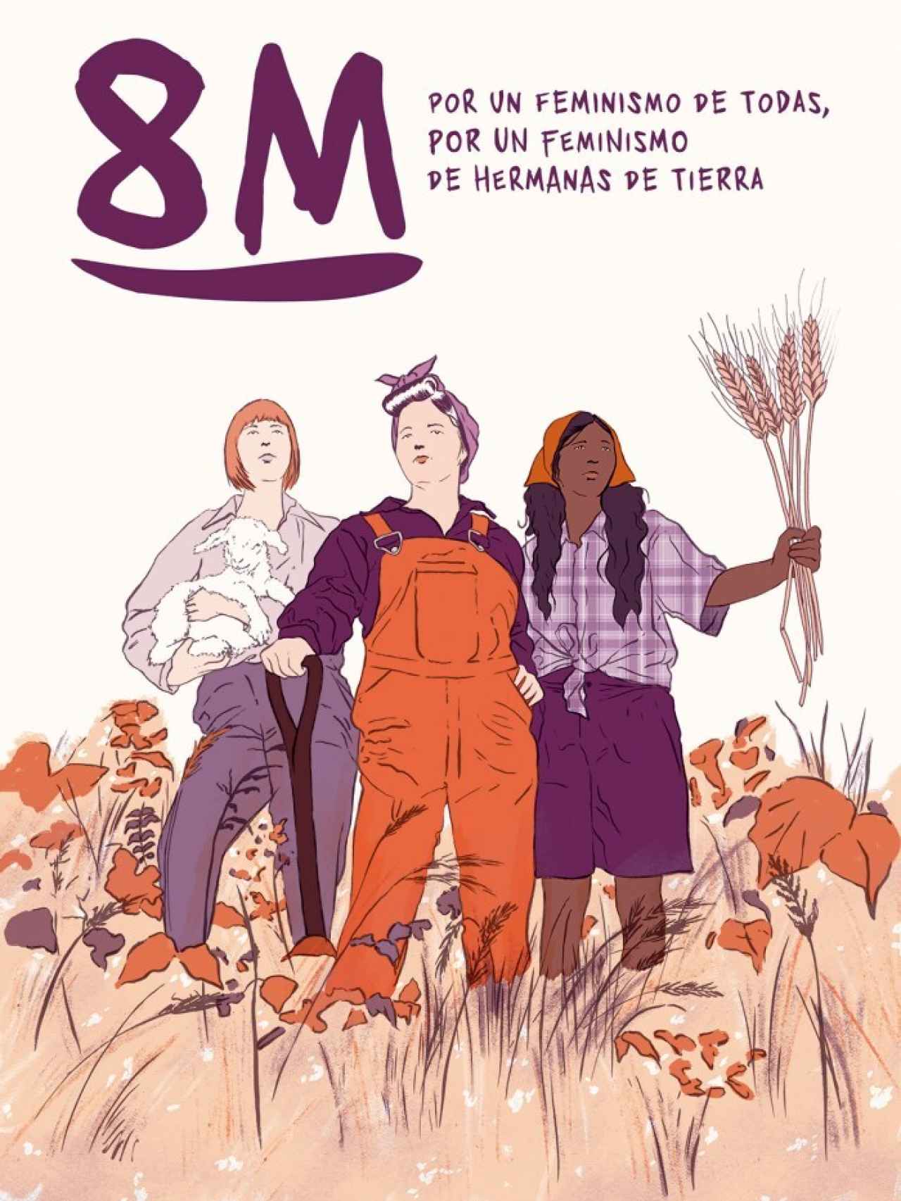 Cartel del manifiesto feminista 'Por un feminismo de hermanas de tierra'.