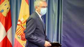 El delegado del Gobierno, Javier Izquierdo, durante la presentación del proyecto de las cuentas generales
