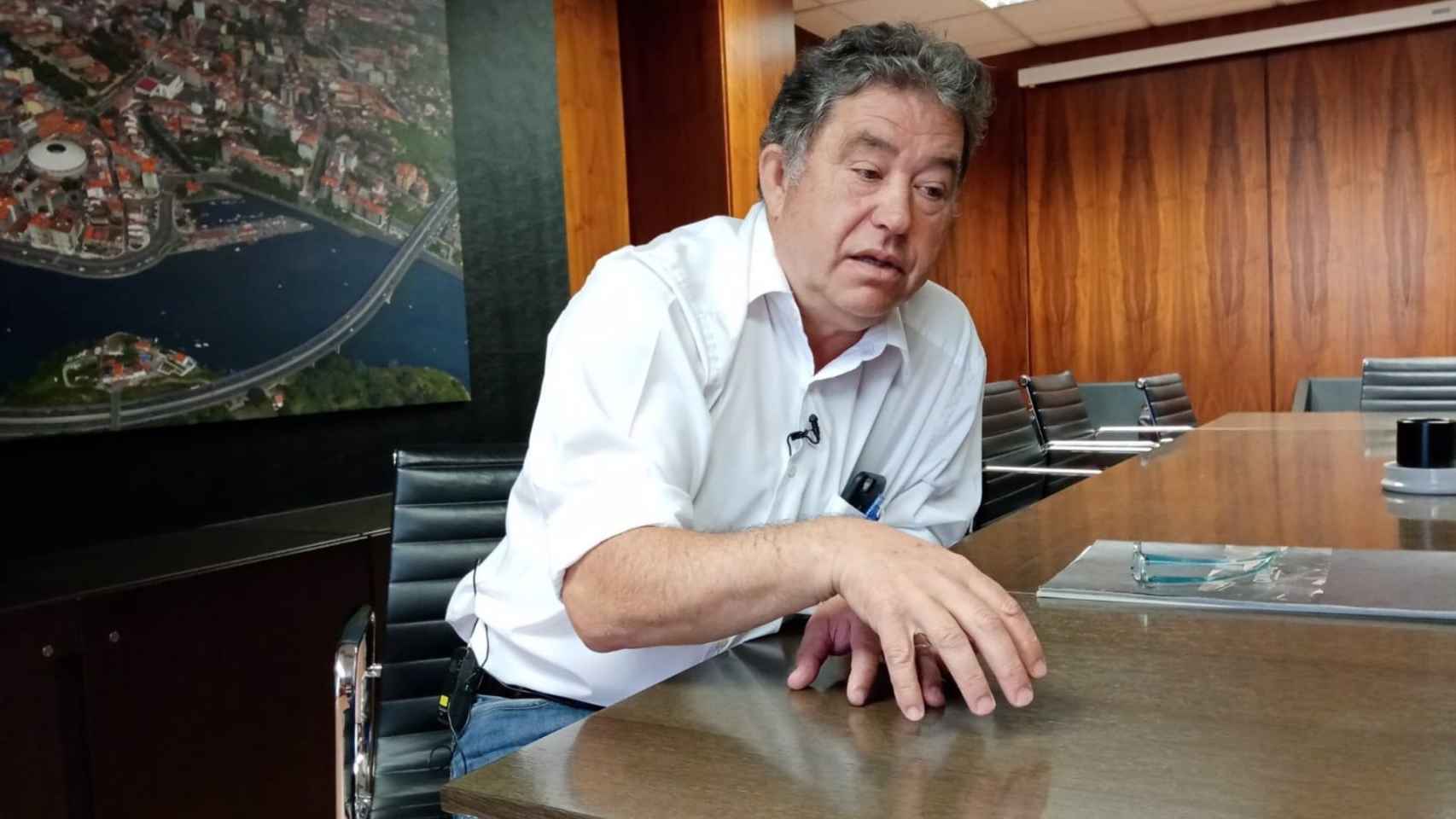 El alcalde de Pontevedra, Miguel Anxo Fernández Lores, durante una entrevista.